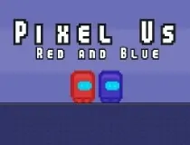 Pixel Us Red And Blue